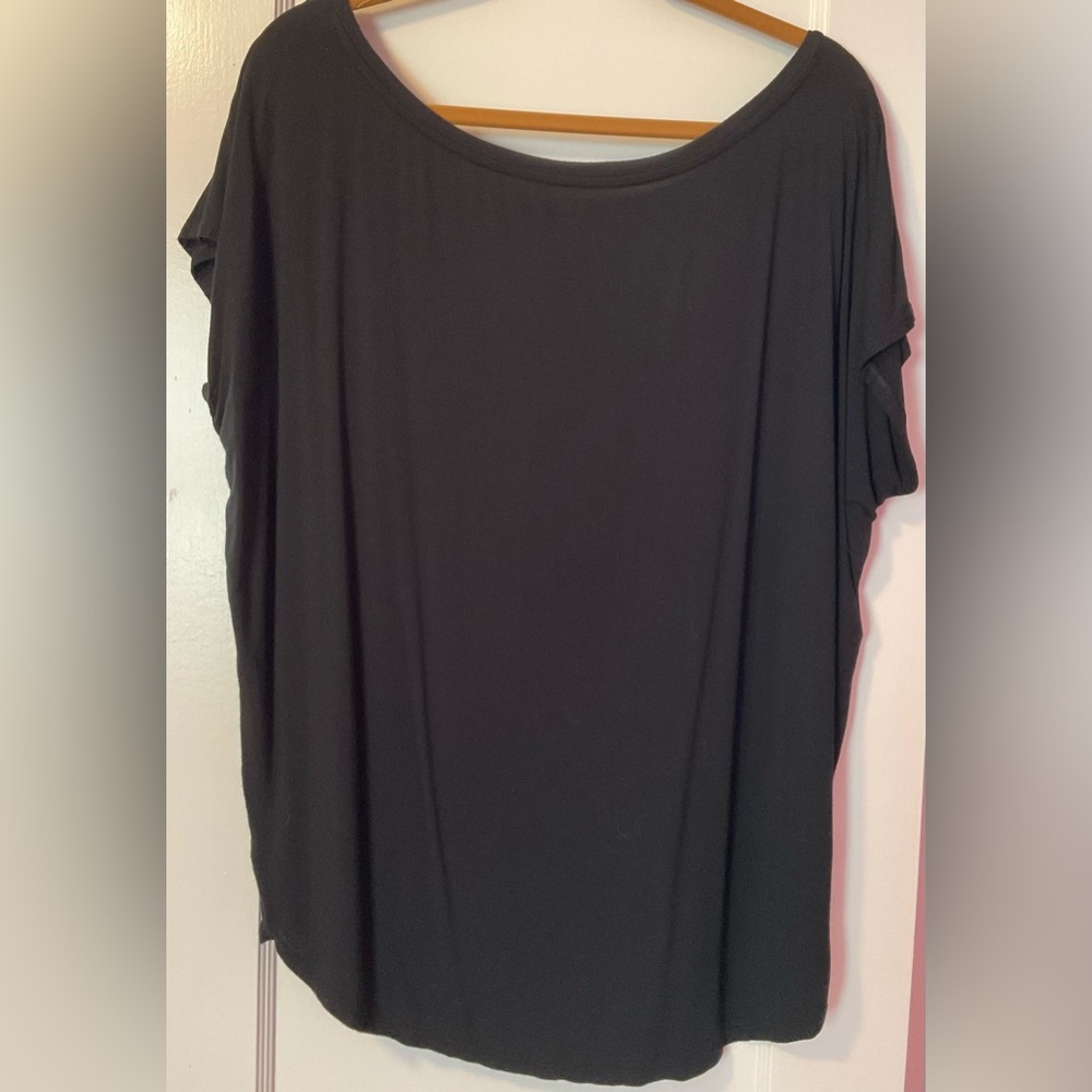 Express Black Relaxed Short Sleeve Tee
